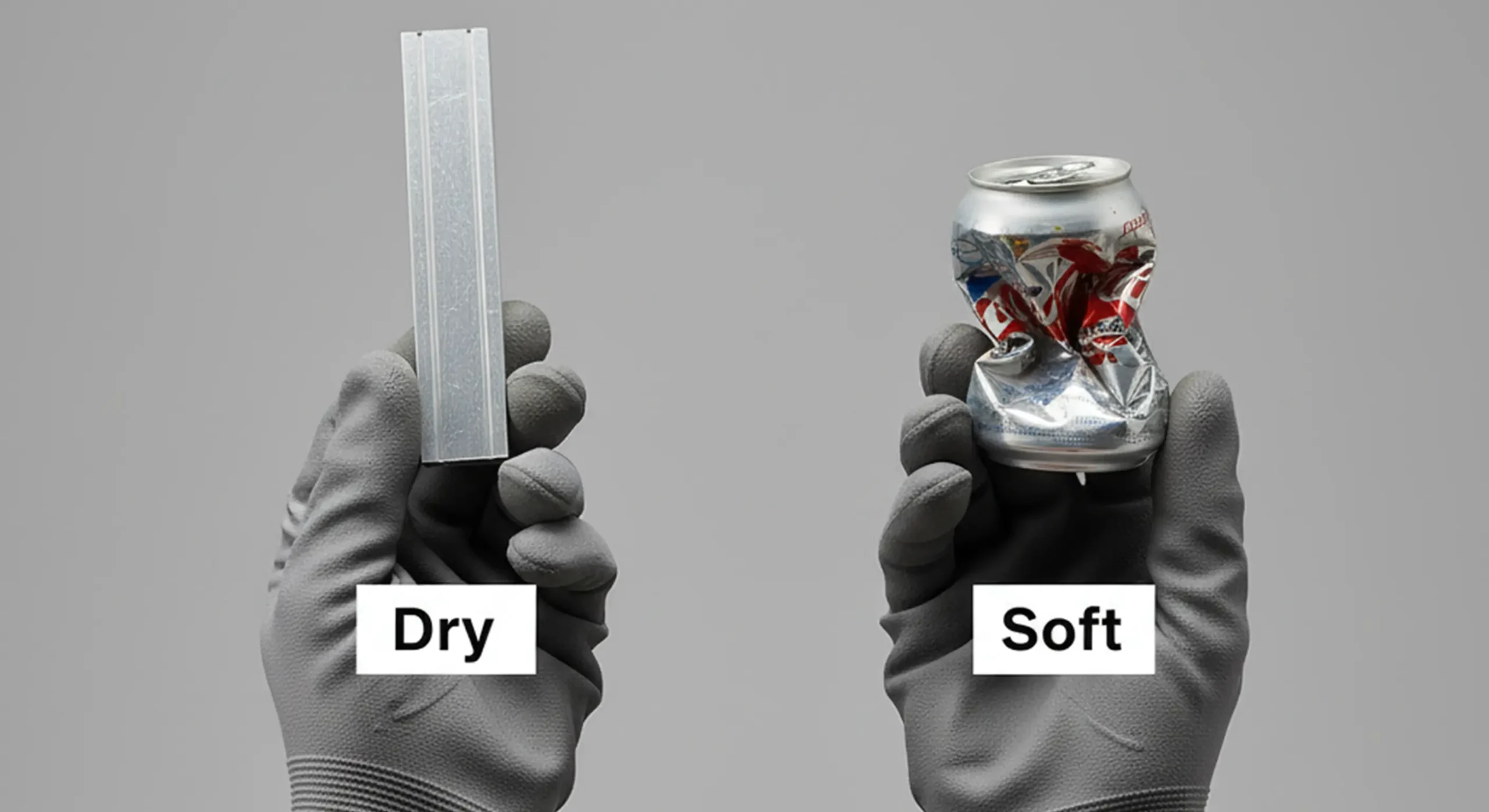 تفاوت بین ضایعات آلومینیوم خشک (سخت) و آلومینیوم نرم (قوطی).