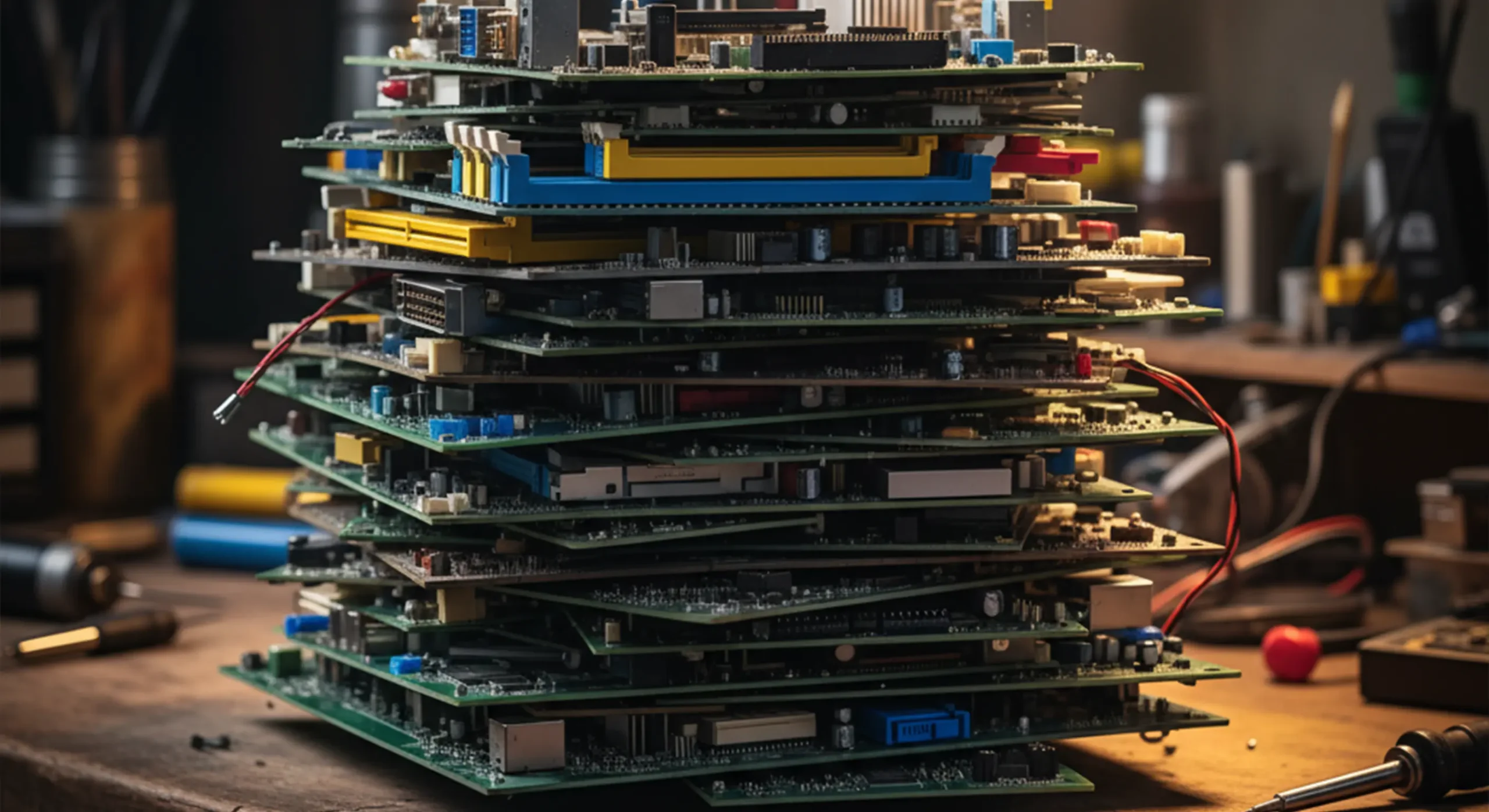 انواع ضایعات مادربرد قدیمی و جدید (تک چیپ و دو چیپ).