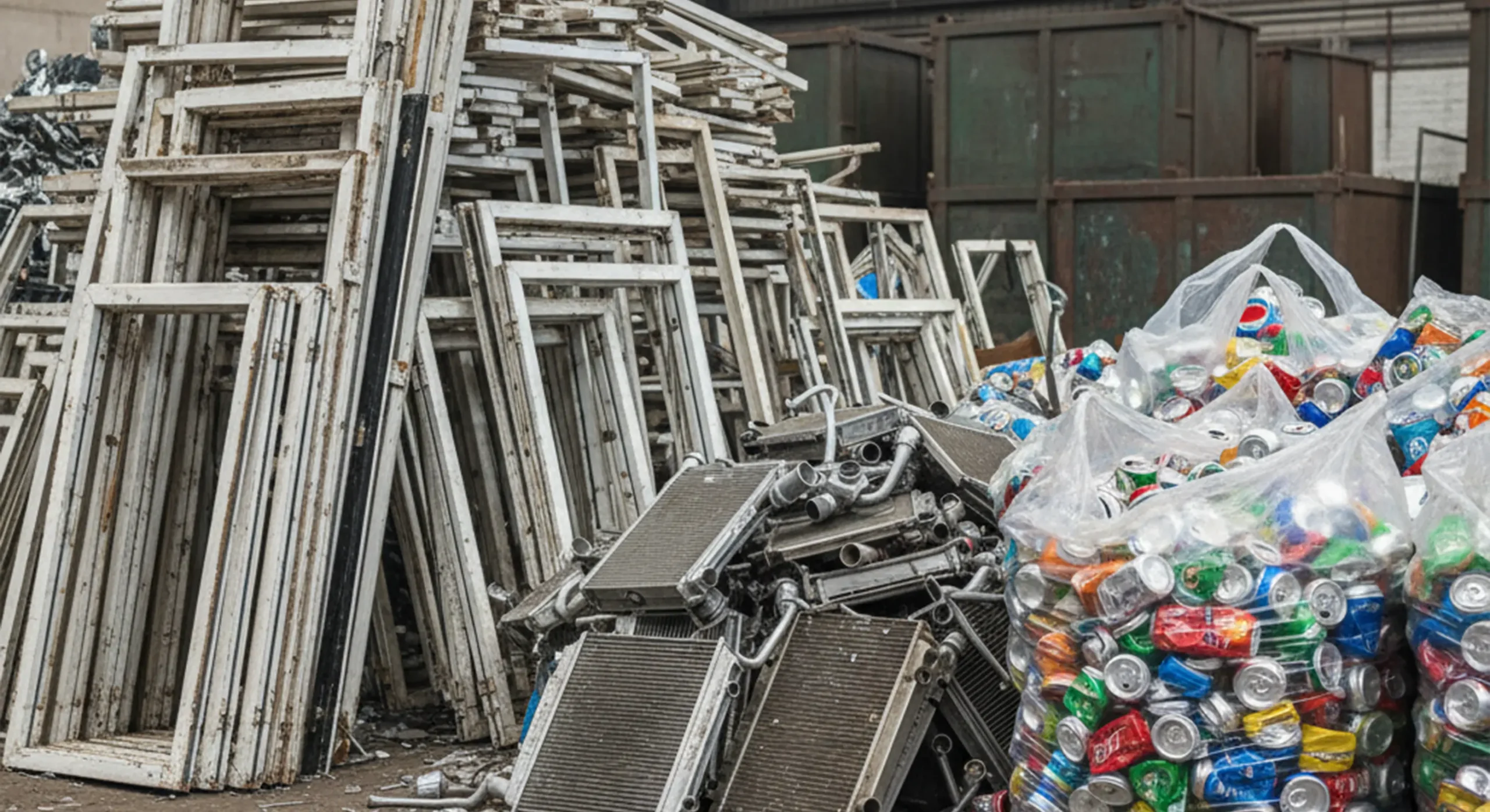 خرید انواع ضایعات آلومینیوم شامل پروفیل، رادیاتور و قوطی.