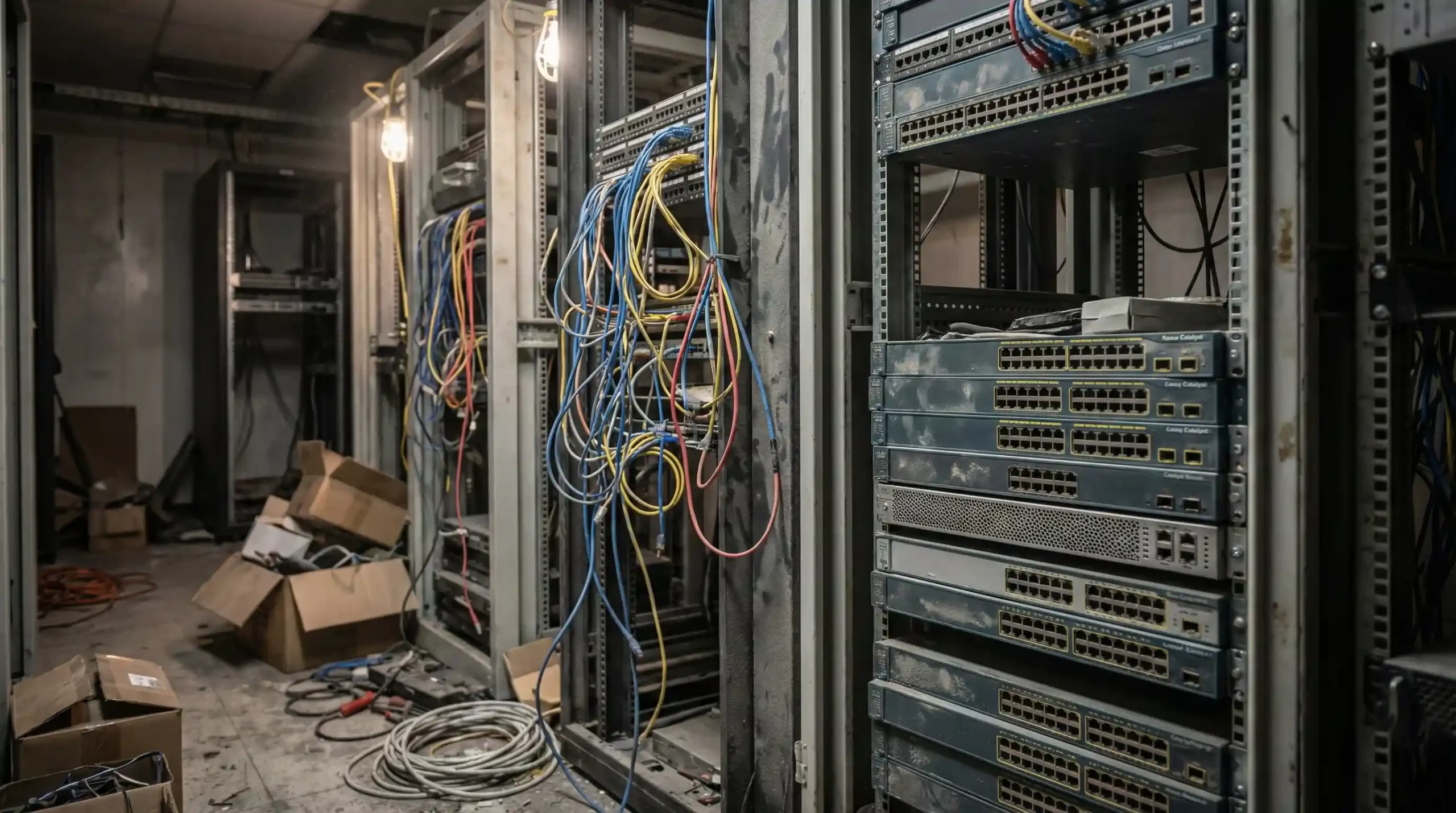 انواع رک ایستاده ضایعاتی و سوئیچ های شبکه اسقاطی آماده بازیافت