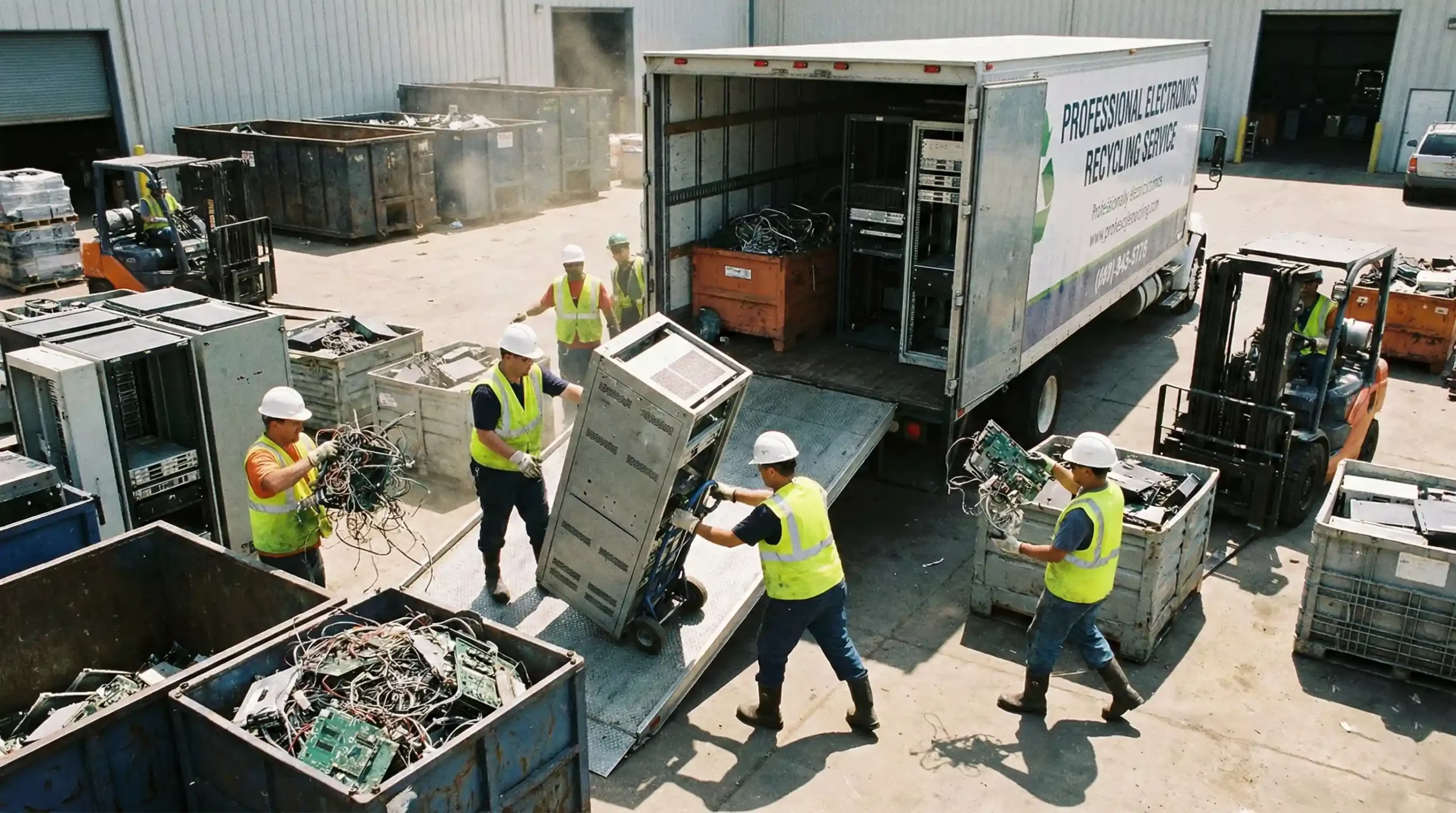 حمل و نقل و بارگیری ضایعات سنگین سرور و تجهیزات اتاق سرور