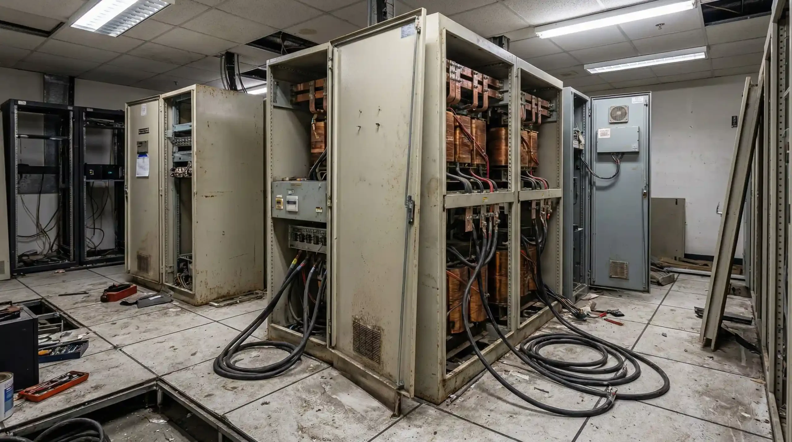 ضایعات دستگاه یو پی اس صنعتی و ترانس دار قدیمی